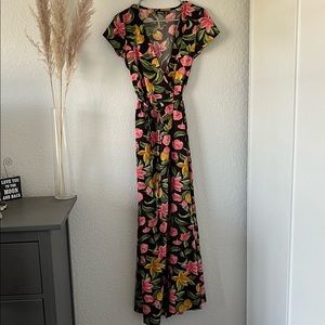 Floral Wrap Maxi Dress